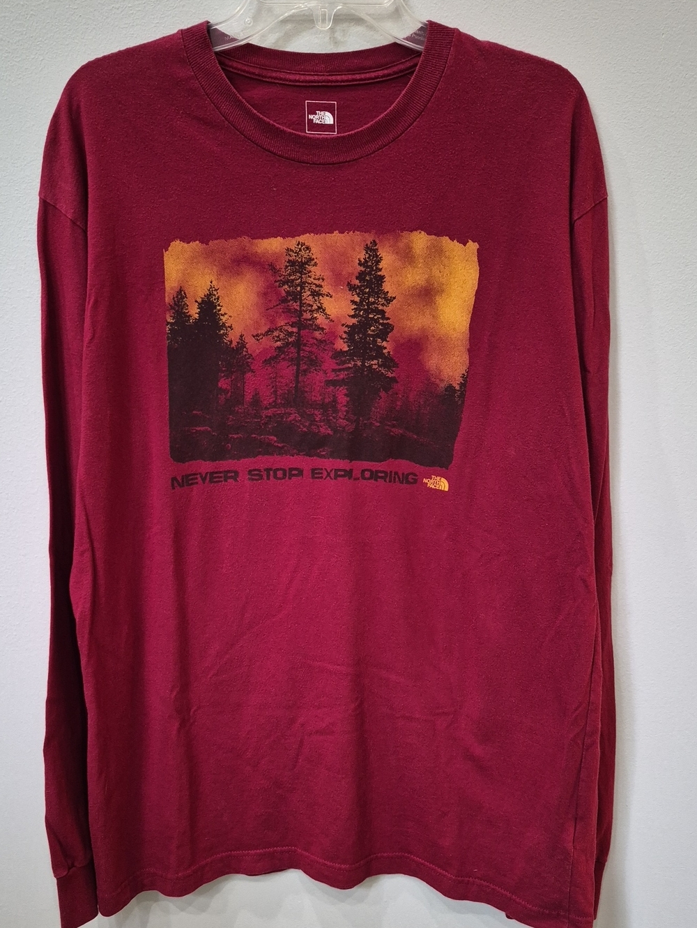 The North Face Men’s L L/S Graphic Tee Forest Scenic Print Organic Cotton